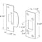 Prime-Line Security Reinforcing Strike Kit 1-1/8 x 4-1/4 and 1-1/4 x 3-5/8 in., Satin Nickel Finish 1 Kit U 11041 - alternate 2